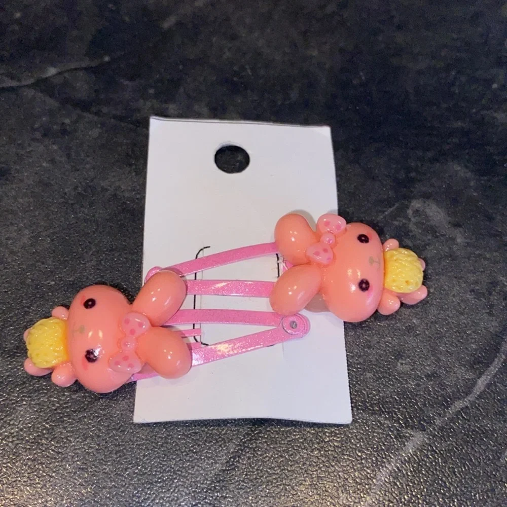 2 Sets Of Baby Barrettes, Hello Kitty & Bunny